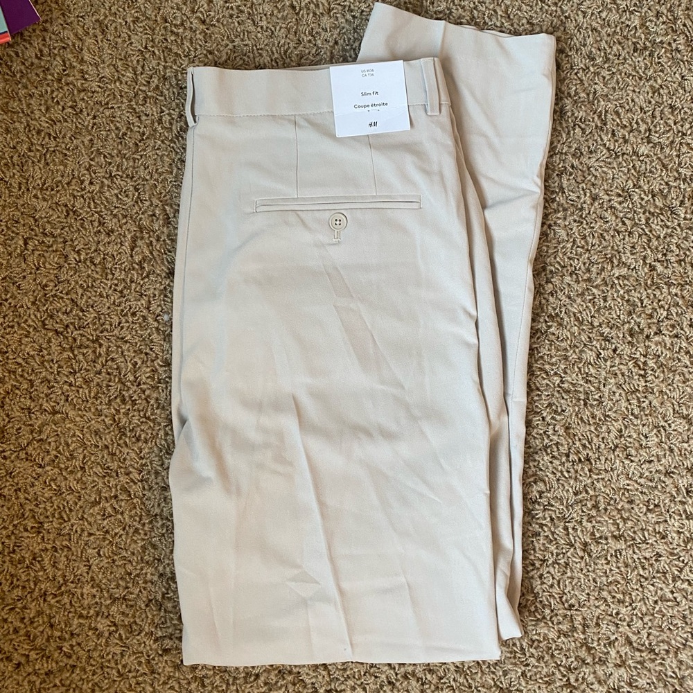 H&M Mens Slim Fit Trousers 36W